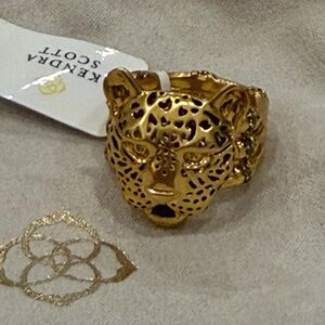 Kendra Scott Gold Maura Jag Statement Ring size 9